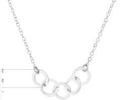 Naszyjnik srebrny - koła