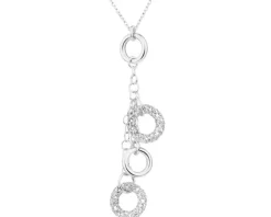 Naszyjnik srebrny - koła