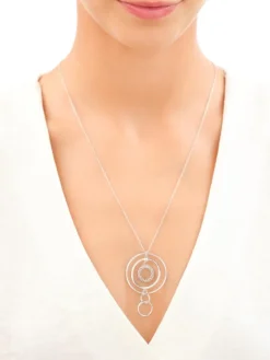 Naszyjnik srebrny - koła