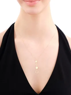 Naszyjnik srebrny - koła