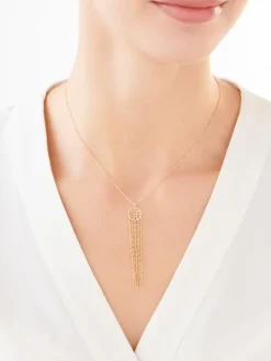 Naszyjnik srebrny - koła