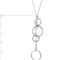 Naszyjnik srebrny - koła