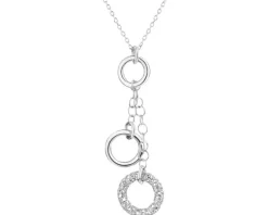 Naszyjnik srebrny - koła
