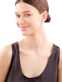 Naszyjnik srebrny - koła