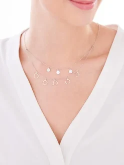 Naszyjnik srebrny - koła