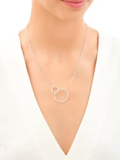 Naszyjnik srebrny - koła