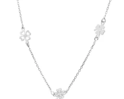 Naszyjnik srebrny - koniczyna