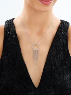 Naszyjnik srebrny - koło