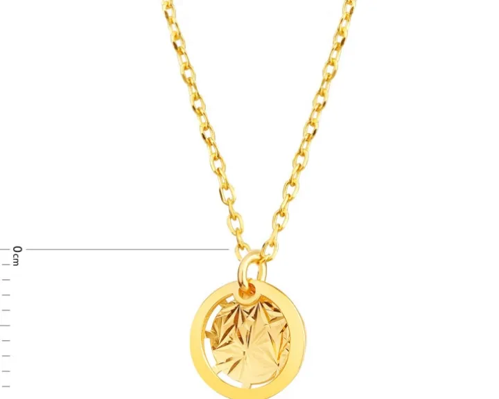 Naszyjnik srebrny - koło