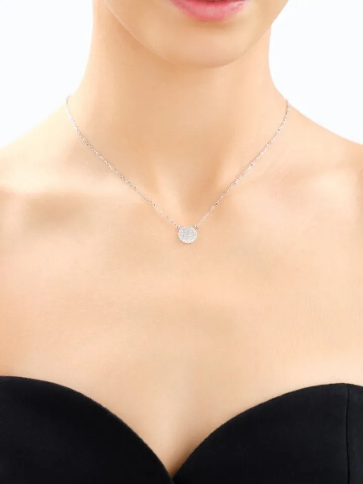 Naszyjnik srebrny - koło