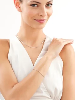 Naszyjnik srebrny - kłos