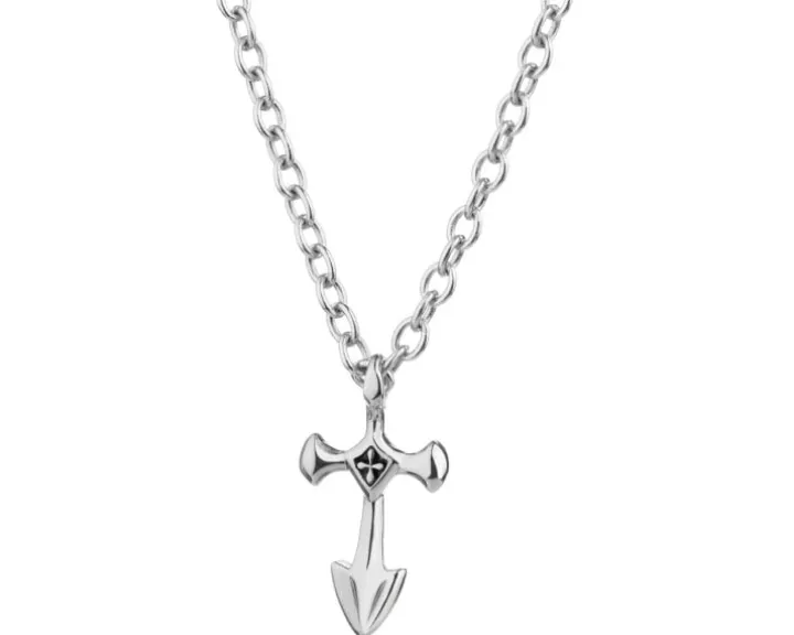 Naszyjnik srebrny - krzyż