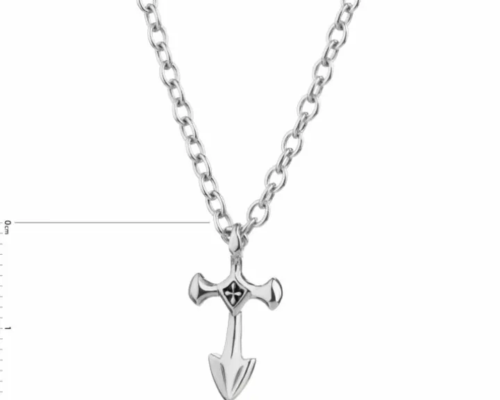 Naszyjnik srebrny - krzyż