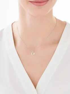 Naszyjnik srebrny - Księżyc, Słońce