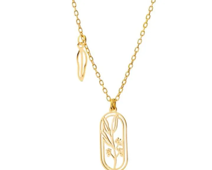 Naszyjnik srebrny - kwiaty