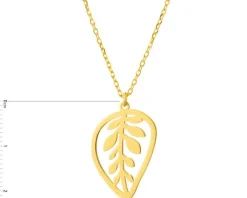Naszyjnik srebrny - liść