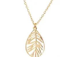 Naszyjnik srebrny - liść