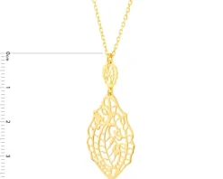 Naszyjnik srebrny - liść