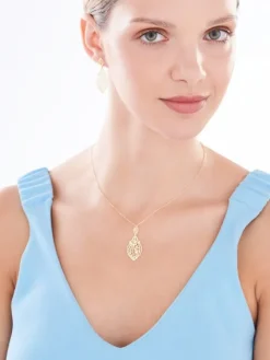 Naszyjnik srebrny - liść