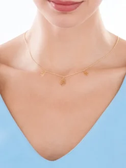 Naszyjnik srebrny - liście