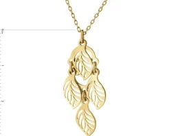 Naszyjnik srebrny - liście