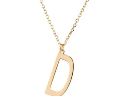 Naszyjnik srebrny - litera D