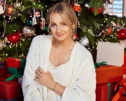 Naszyjnik srebrny - litera M, serce, koło