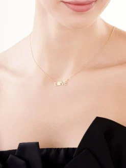 Naszyjnik srebrny - Love, łapka