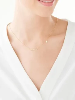 Naszyjnik srebrny - mama, serce