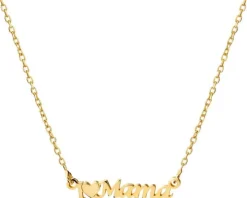 Naszyjnik srebrny - mama, serce