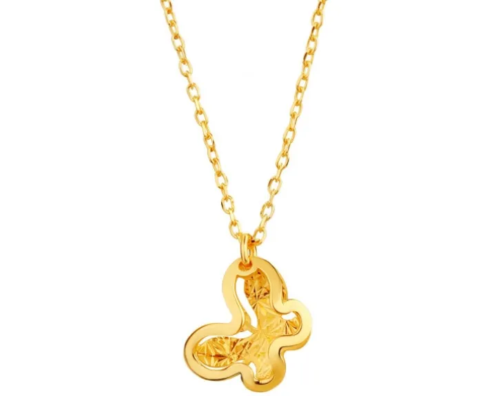 Naszyjnik srebrny - motyl