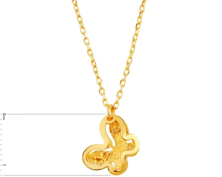 Naszyjnik srebrny - motyl