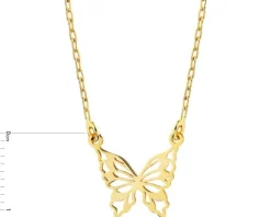 Naszyjnik srebrny - motyl