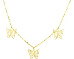 Naszyjnik srebrny - motyle