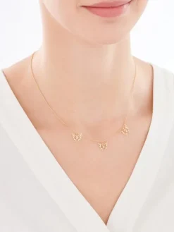 Naszyjnik srebrny - motyle