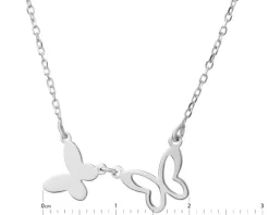 Naszyjnik srebrny - motyle