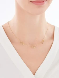 Naszyjnik srebrny - motyle