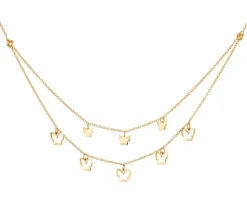 Naszyjnik srebrny - motyle