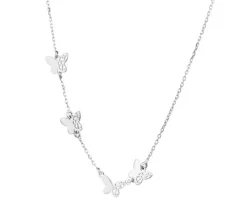 Naszyjnik srebrny - motyle