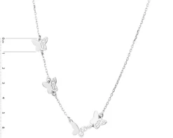 Naszyjnik srebrny - motyle