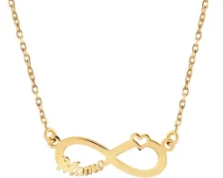 Naszyjnik srebrny - nieskończoność, mama, serce
