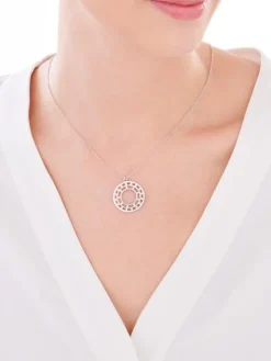 Naszyjnik srebrny - rozeta, koło