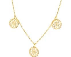 Naszyjnik srebrny - rozety