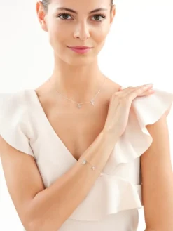 Naszyjnik srebrny - samolot, planeta