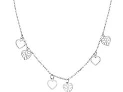 Naszyjnik srebrny - serca