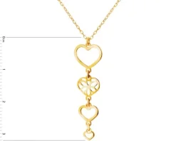 Naszyjnik srebrny - serca