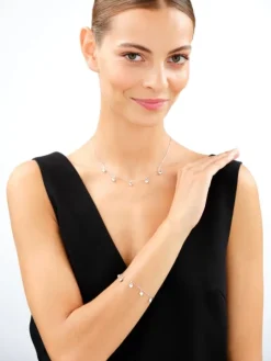 Naszyjnik srebrny - serca