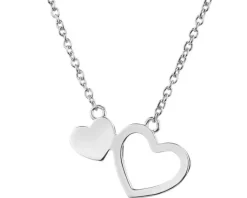 Naszyjnik srebrny - serca