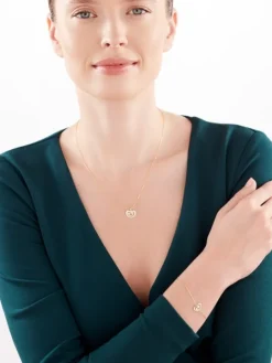 Naszyjnik srebrny - serca