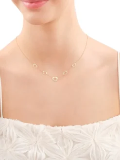 Naszyjnik srebrny - serca